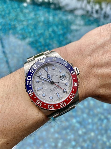 rolex pepsi meteorite gmt master ll|rolex pepsi for sale.